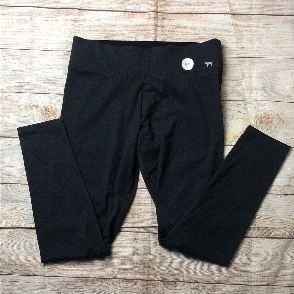PINK‎ Victoria's Secret Dark Gray Leggings with Dog Logo